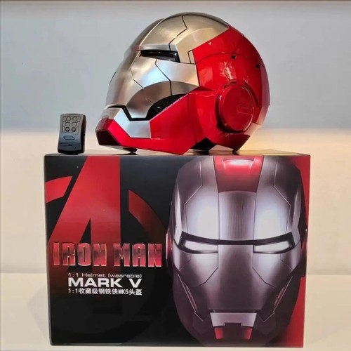 Iron Man MK5 Helmet Wearable Voice-control Mask Toy Gifts Cosplay Marvel MCU - Picture 8 of 25