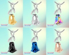 New Rose Flower Cremation Urn Keepsake Ashes Memorial Necklace