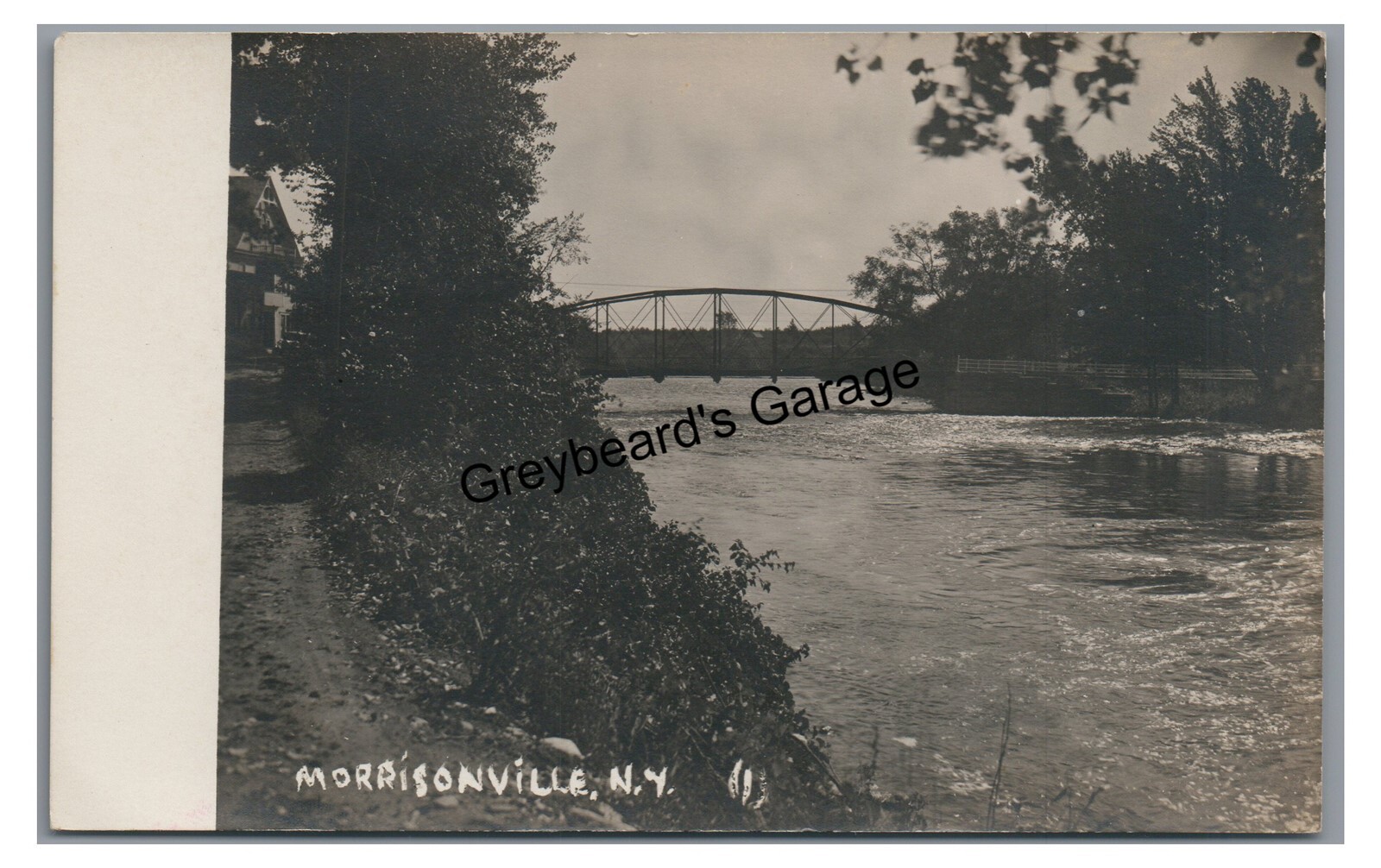 RPPC River Bridge MORRISONVILLE NY Madison County New York Real Photo