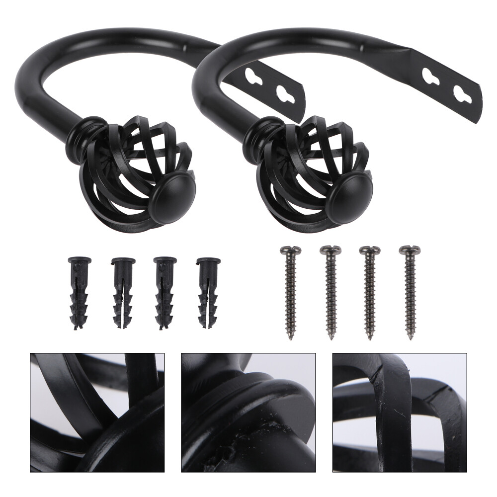 2 Sets Curtain Shower Hook Stainless Steel Hanger Hooks Vintage