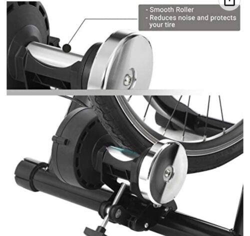 SONGMICS Bike Trainer Stand, Magnetic Bicycle Resist Noise Reduction - Black - Picture 3 of 10
