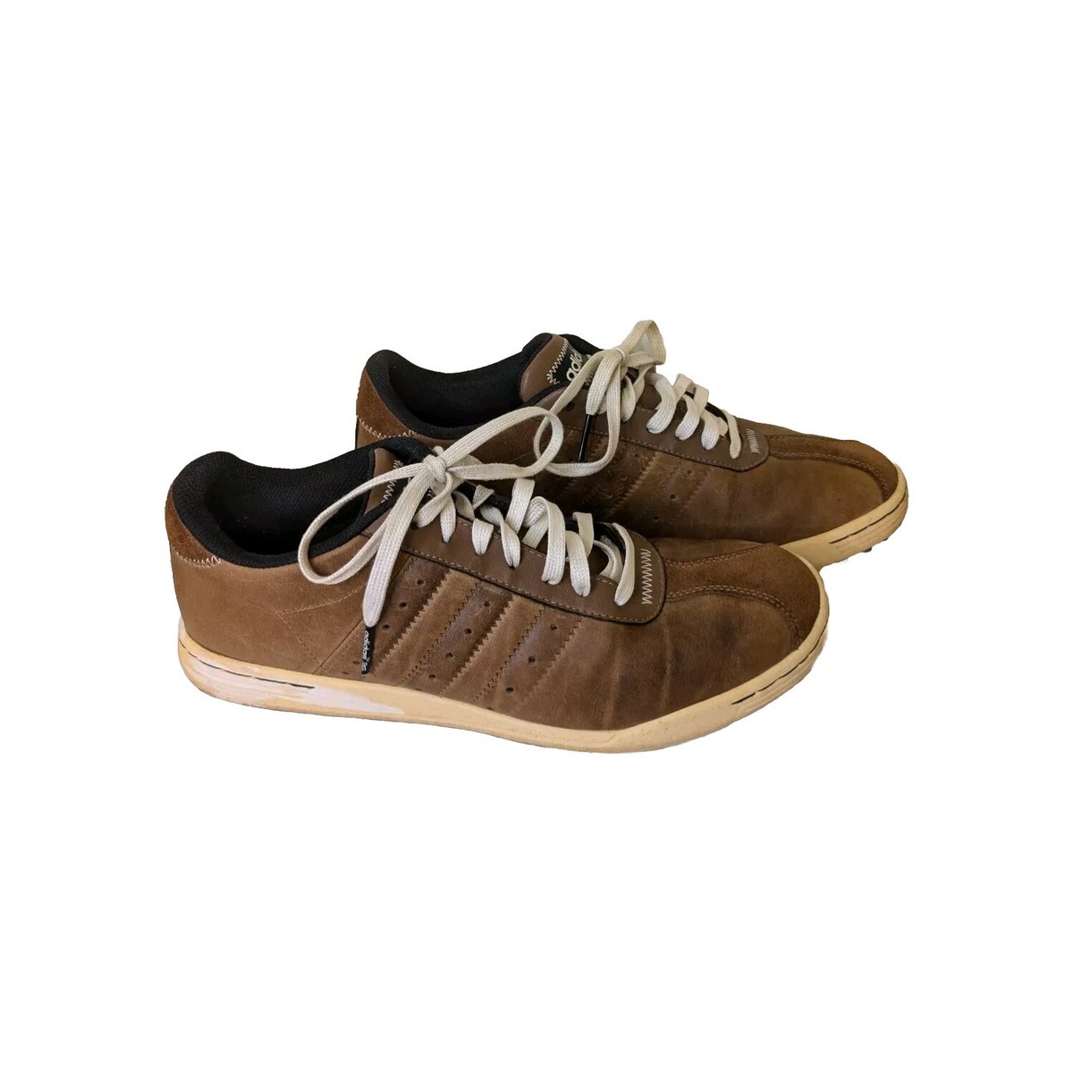 Adidas Men's Sneakers Golf Spikeless Shoes Brown Leather Size 10.5 Lace-up.  2F | eBay