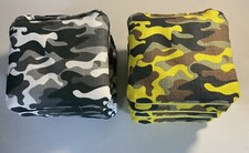 Camo Cornhole pro bags stick and slide filled with Resin