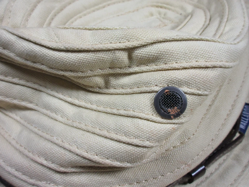 Wallaroo Mujer Beige Lona Fraser Ventilado Sun Beach Sombrero OS Foto 3 de 4