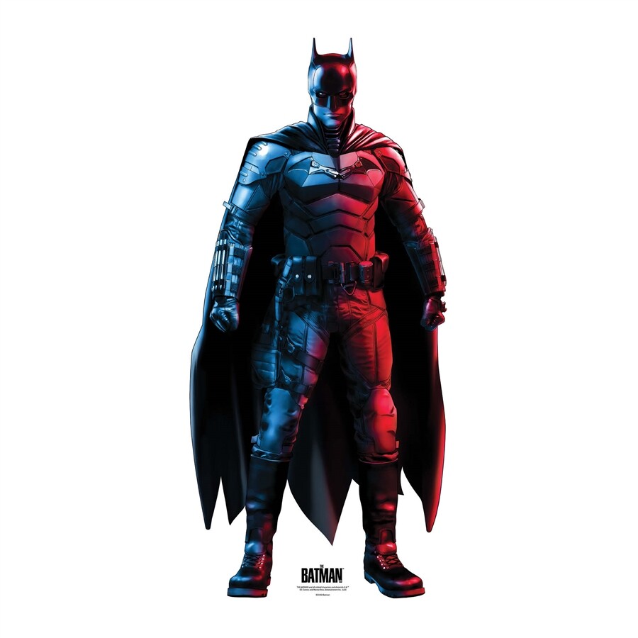 The Batman Robert Pattinson Mini Cardboard Cutout Red Blue Style