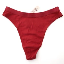 NEW Victoria's Secret VTG 100% Cotton Signature High Cut Thong Panty MEDIUM