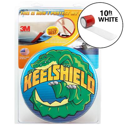 Gator Guards KS-10WHT KeelShield Boat Keel Guard Protector, 5'' x 10', White
