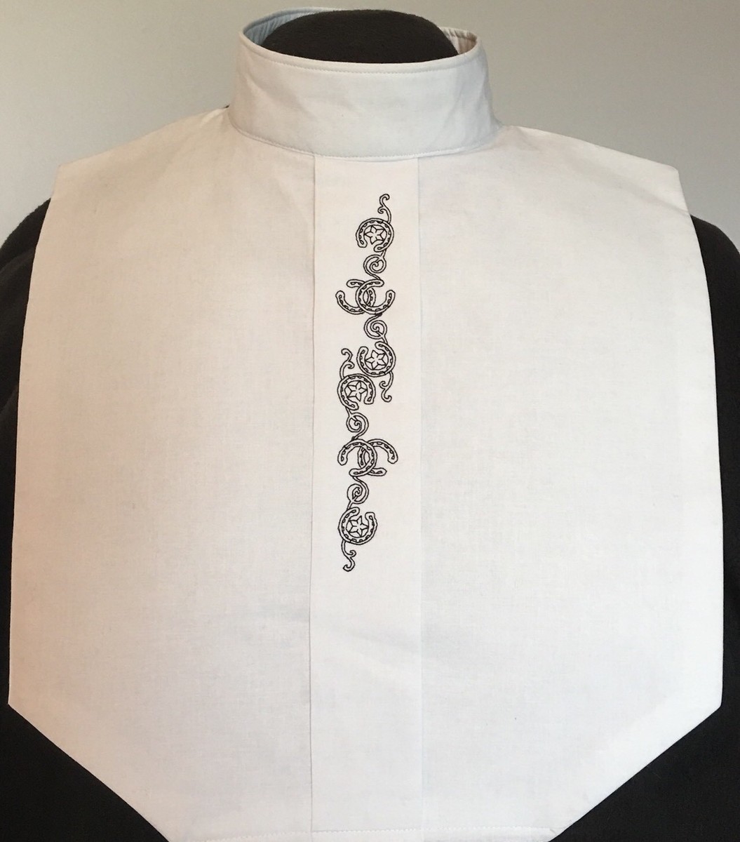 Equestrian English Hunter Dickie - Ratcatcher Show Shirt - Classic Solid White