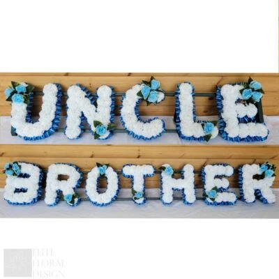 ELITE FLORAL DESIGN Funeral Flowers UNCLE BROTHER Artificial Tribute Wreath Silk Memorial Package