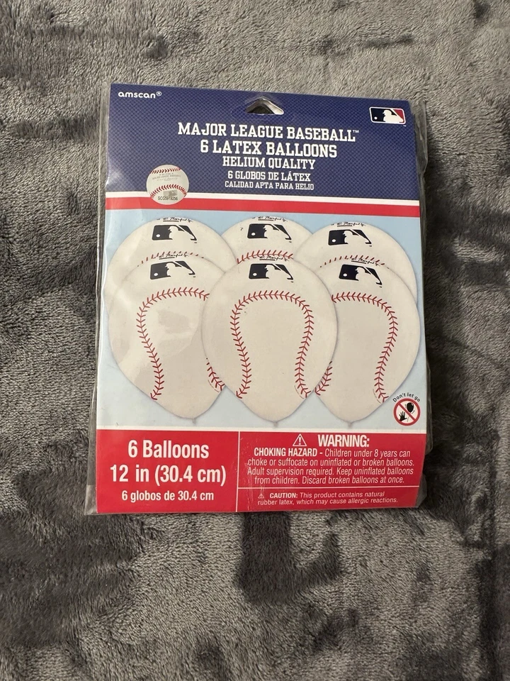 Béisbol Fiesta Decoraciones Globos Servilletas Blanco Cumpleaños Serie Mundial Foto 3 de 4