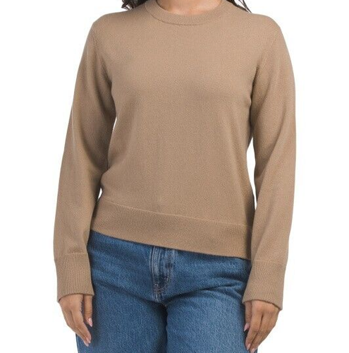 Vince Wool Blend Cashmere Crew Sweater Light Cocoon Tan S; NWT$395