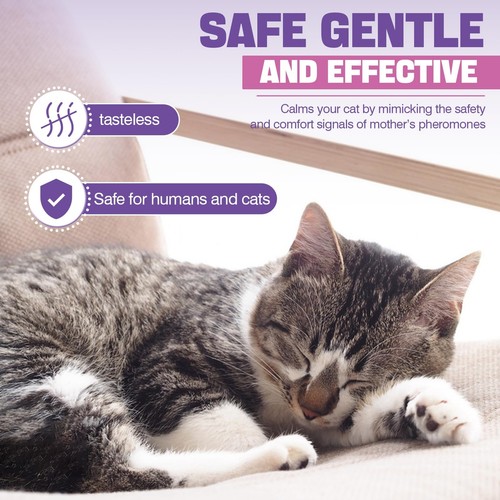 6 Pack Cat Calming Diffuser Refill Set with Pheromones 48ml Each 180 Days - Picture 5 of 7