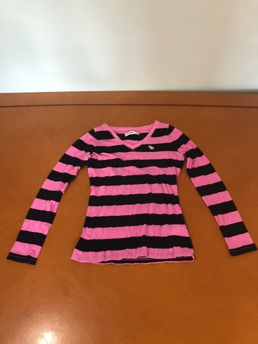 Fitch Pink Navy Striped Long Sleeve 