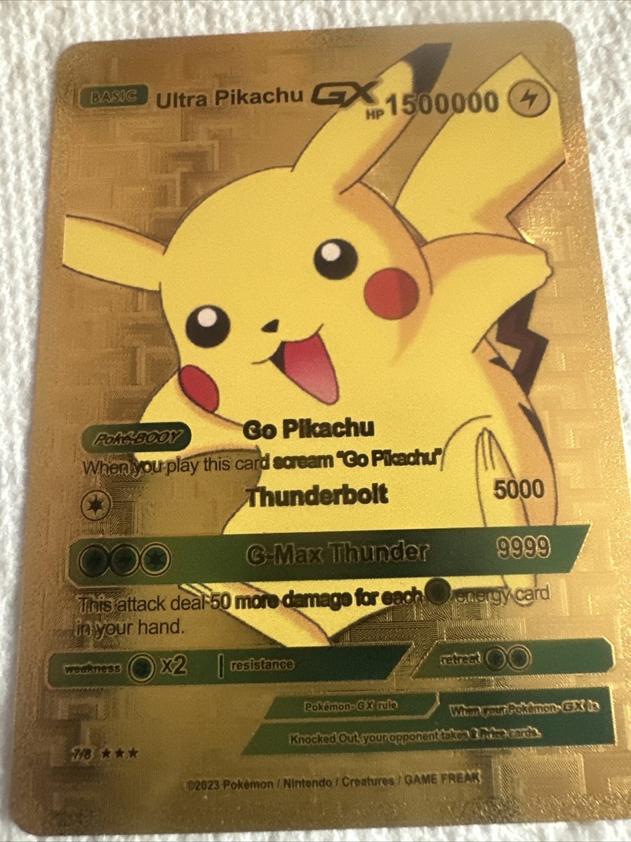 PIKACHU EX GOLD FOIL 🌤️Fan Art 🖼️ NM | eBay