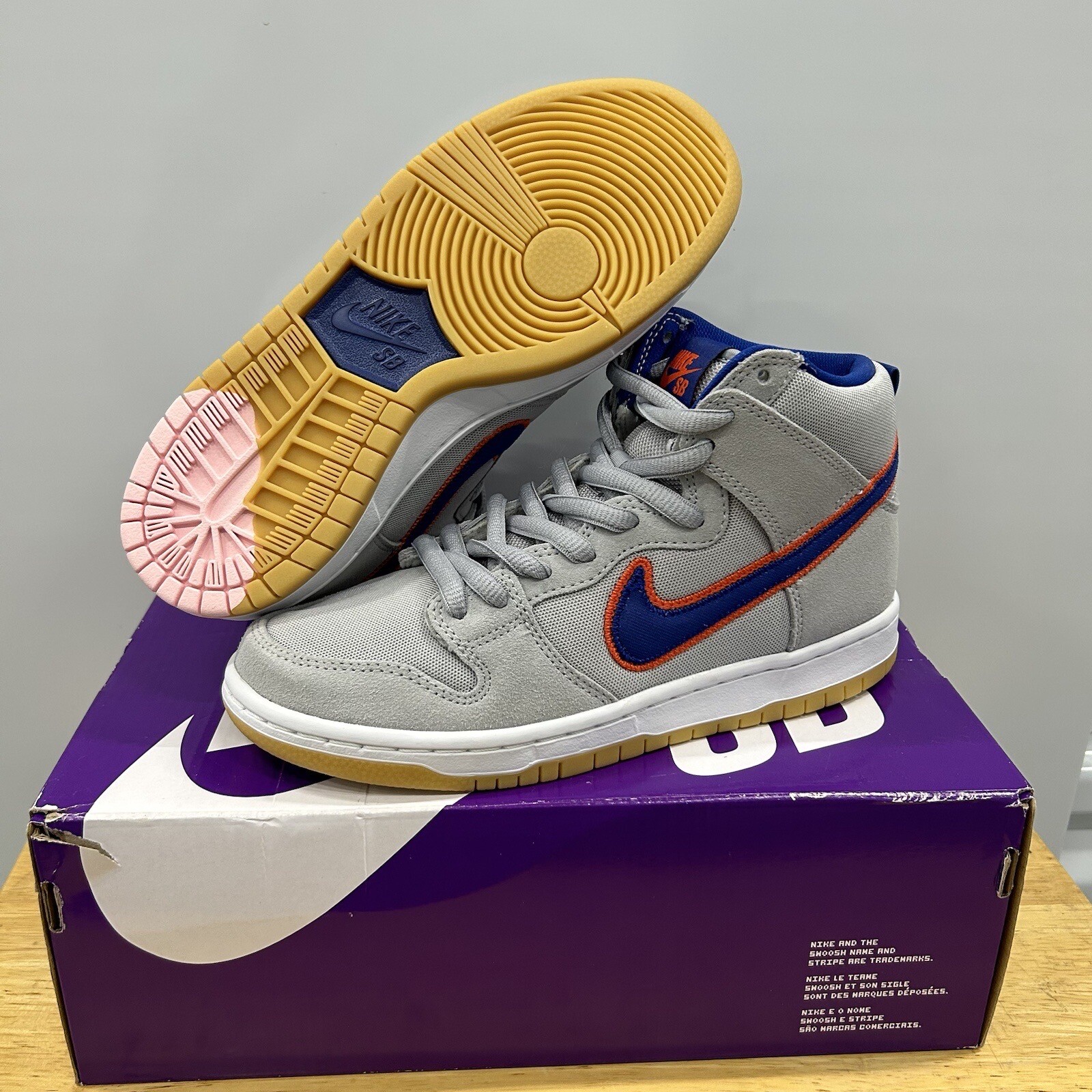 Nike SB Dunk High New York Mets DH7155-001 Size 6M/7.5W Womens New Authentic