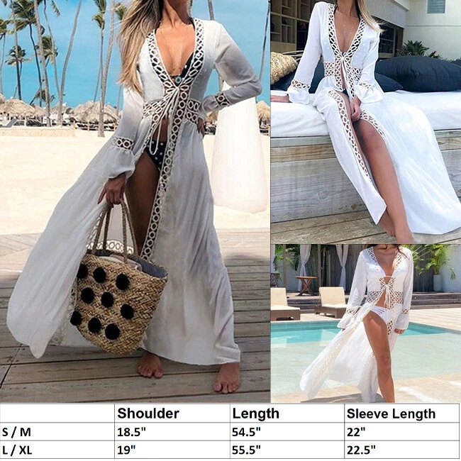 Traje de baño para mujer Cubre Encaje Boho Playa Verano Bikini Solero Vestido Foto 2 de 4