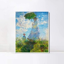 Framed Giclee Print ArtThe Walk, Woman with a Parasol by Claude Monet 26"x32"