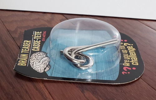 Metal Brain Teaser CASSE-TETE EN METAL Age 6+ Challenge Game - Picture 3 of 6