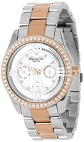 Kcnp Kc4905 Kenneth Cole Ladies Swarovski Two Tone Bracelet Calendar Watch Kcnp Kc4905 Kenneth Cole Ladies Swarovski Two Tone Bracelet Calendar Watch