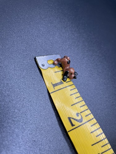 Miniature Hagen Renaker Puppy Dog Figurine Porcelain Brown Black Playful Hound - Picture 6 of 8