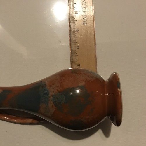 VINTAGE P.C.A. Pottery Brown MultiColor Pitcher Jug Vase Small USA HandCrafted - Picture 11 of 12