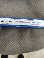 40-1R 40 precision roller chain 10' long 1/2" pitch 5/16" wide