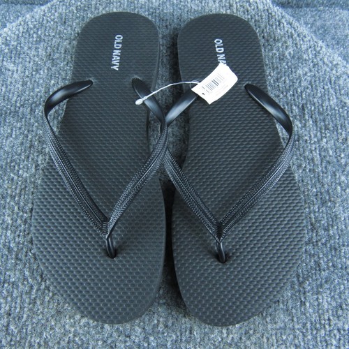 Old Navy Women Flip Flop Sandal Shoes Size 8 Medium Black Synthetic - Picture 3 of 9