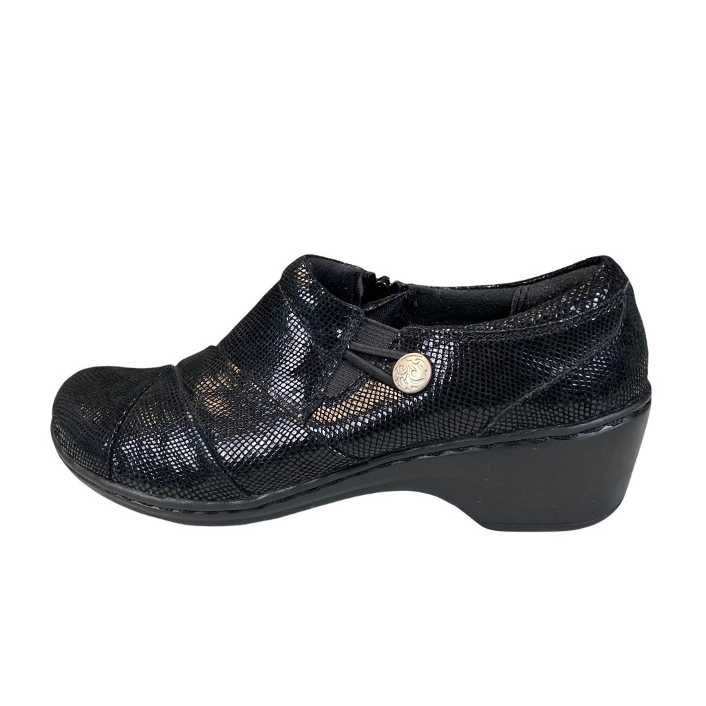 Clarks Womens Channing Ann Comfort Shoes Black Zip So… Gem