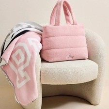 NWT PINK Victoria  s Secret Cozy Fleece Plush Tote