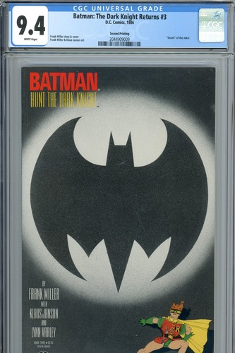 Batman: The Dark Knight Returns #3 CGC 9.4 2ed Print 1986 Carrie Kelley Robin