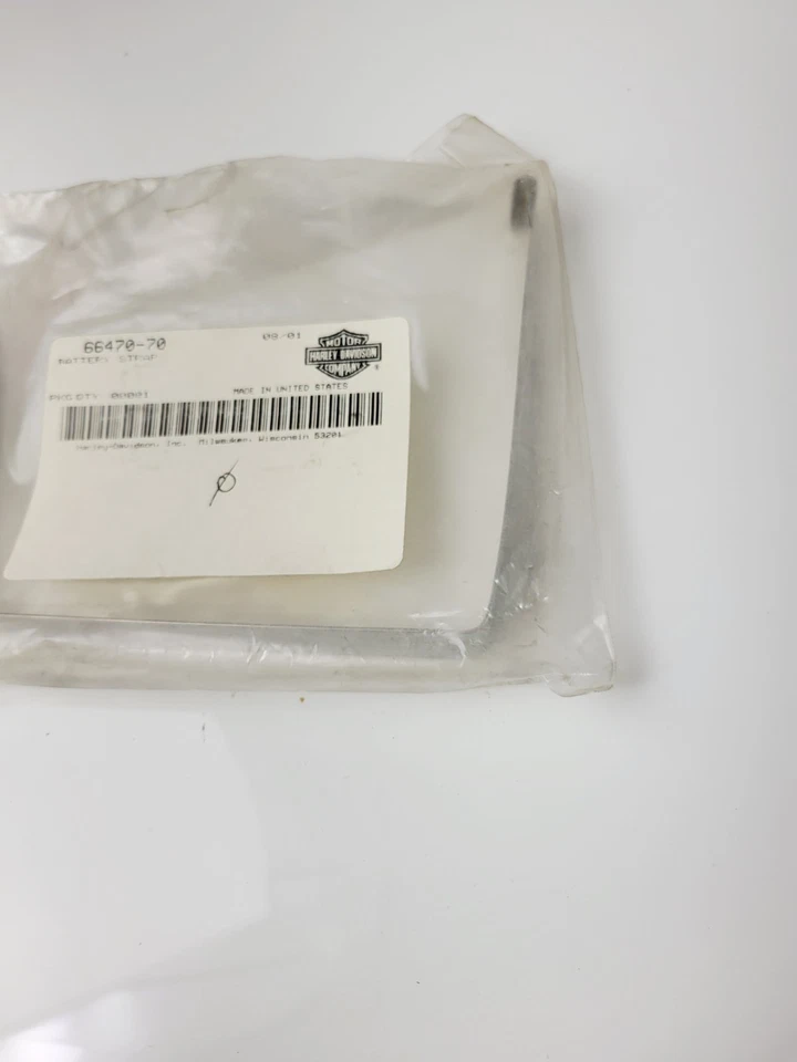 Correa de batería de acero inoxidable Harley-Davidson Super Glide 1970-1978 FX 66470-70 FABRICANTE DE EQUIPOS ORIGINALES Foto 3 de 4