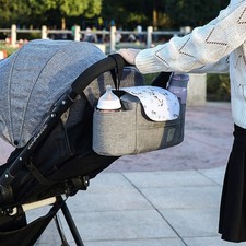 Organizador de cochecito de bebé portavasos bolsa de cochecito bolsa de coche de bebé bolsa trolley grande C