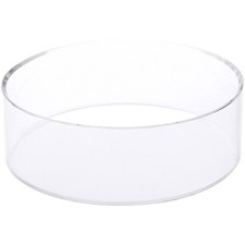 Plymor Clear Acrylic Beveled Ball or Sphere Display Holder Stand, 2" H x 6" W