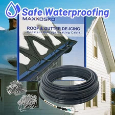 MAXKOSKO Heat Trace Cable for Snow De-Icing Ice Dam 160 Ft