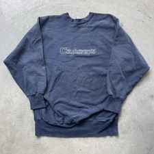 Vintage 90s Champion Reverse Weave Blank Navy Blue Sweatshirt 2XL Made In USA