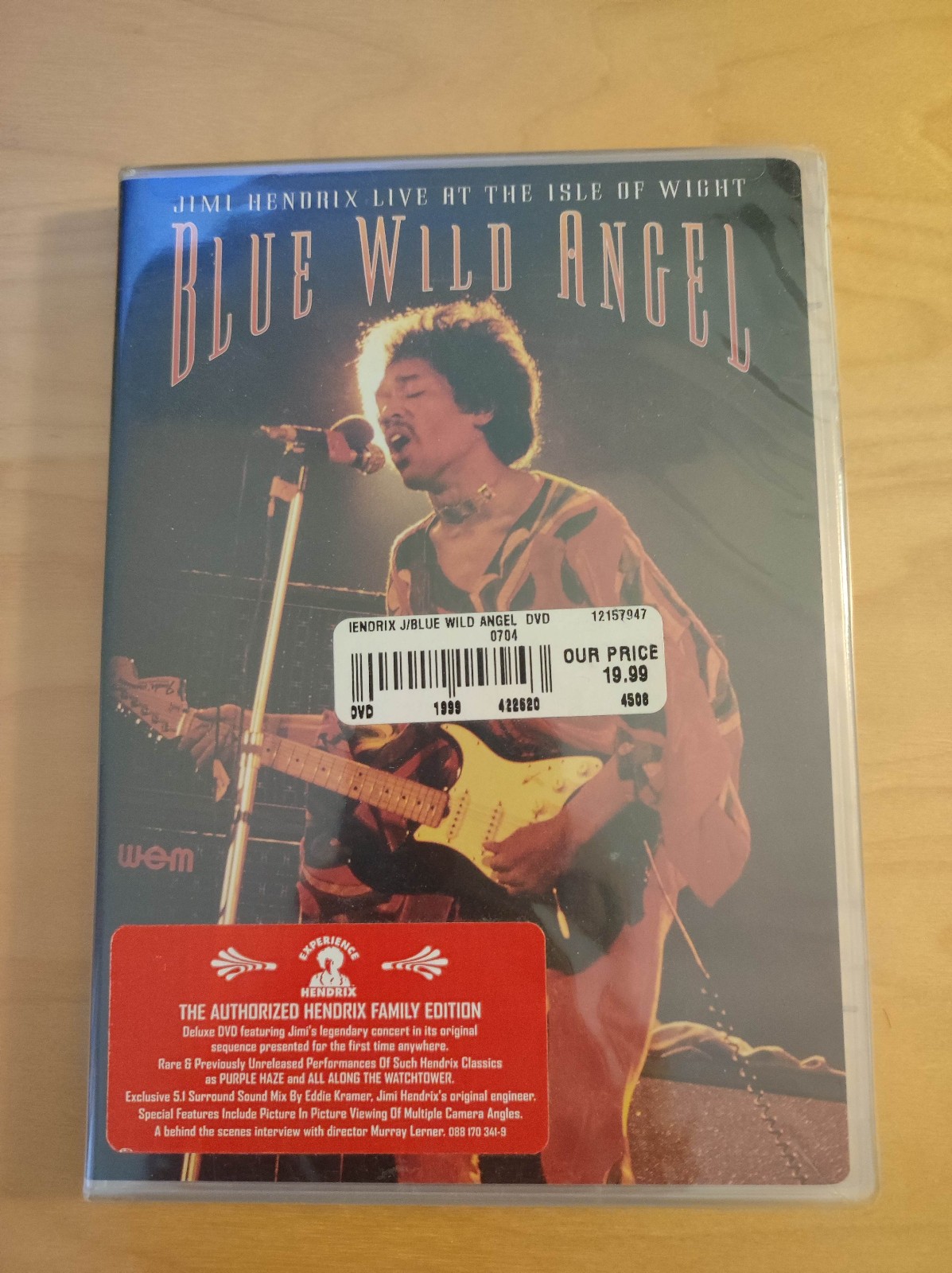 Jimi Hendrix: Blue Wild Angel - Live at the Isle of Wight Dvd New/Sealed