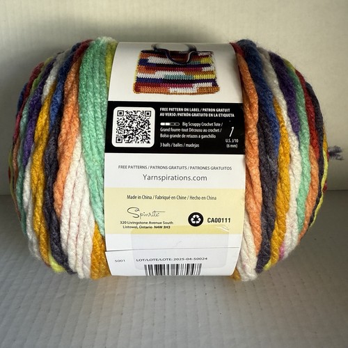 Caron Yarn Slice Of Anniversary Cake Prismatic Super Bulky Acrylic Rainbow - Picture 2 of 5
