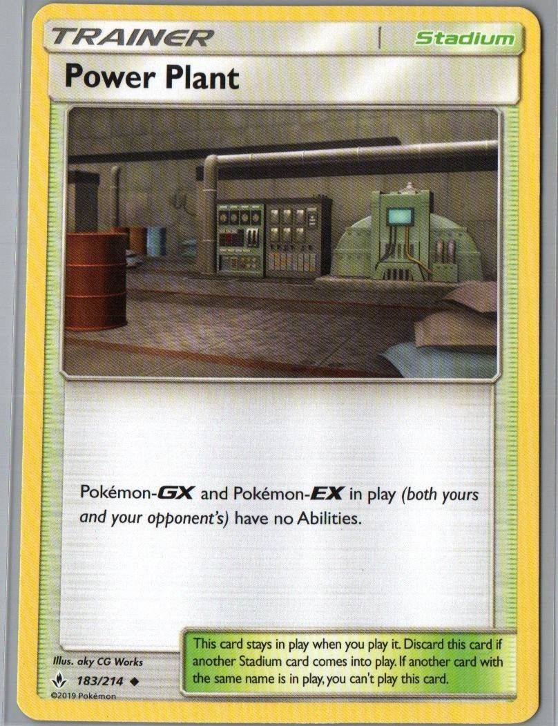 Power Plant 183/214 Uncommon Unbroken Bonds Pokemon Near Mint