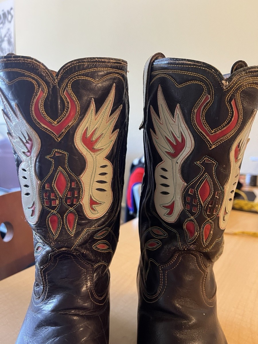 Vintage 1950s ACME Shorty Cowboy Boots Eagle Thunderbird