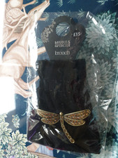 New Marks & Spencer Crystal-Studded Bronze Dragonfly Brooch