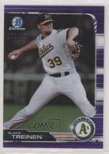 2019 Bowman Chrome Purple Refractor 109/250 Blake Treinen #78 qc6