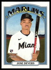 2021 TOPPS HERITAGE BASEBALL CARD JOSE DEVERS #670 RC MIAMI MARLINS 7170