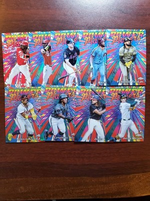 2025 TOPPS CHROME POWER PLAYERS 8 CARD LOT WILSON,DE LA CRUZ, WOOD,ACUNA ECT...