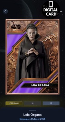 50cc Leia Cortosis Metal Purple Galactic Antiquities Star Wars Card Trader