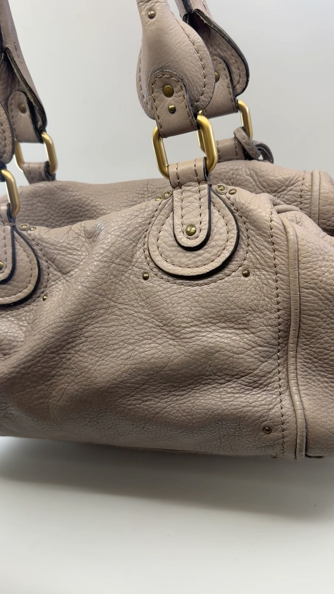 Authentic Chloe Paddington Leather Handbag w/Cadena, Key 03-09-51