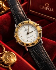 OMEGA Constellation 18k Gold Bezel Lady Quartz Watch