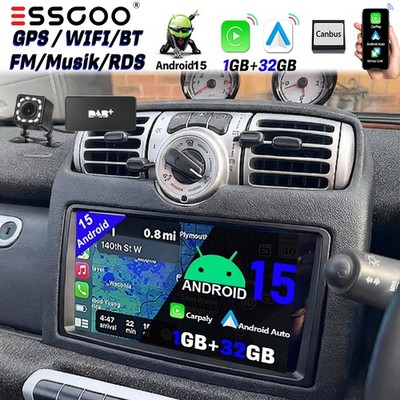 Apple Carplay Für Benz Smart Fortwo 451 2005-2015 Autoradio Android 15 GPS +DAB