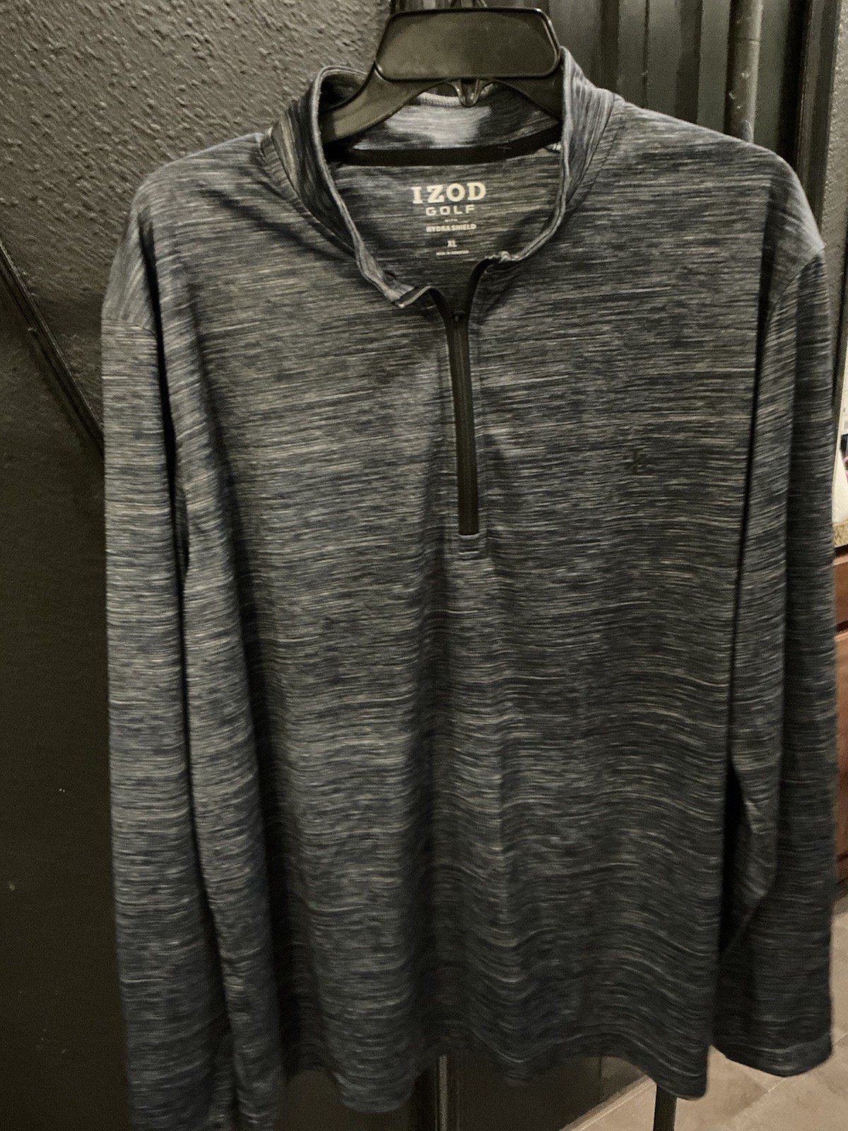 IZOD Golf Hydra Shield Quarter Zip Pullover Men’s XL Heather Gray Long Sleeve