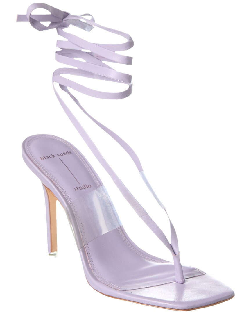 Черные замшевые сандалии Studio Melanie из винила и кожи, женские фиолетовые 38