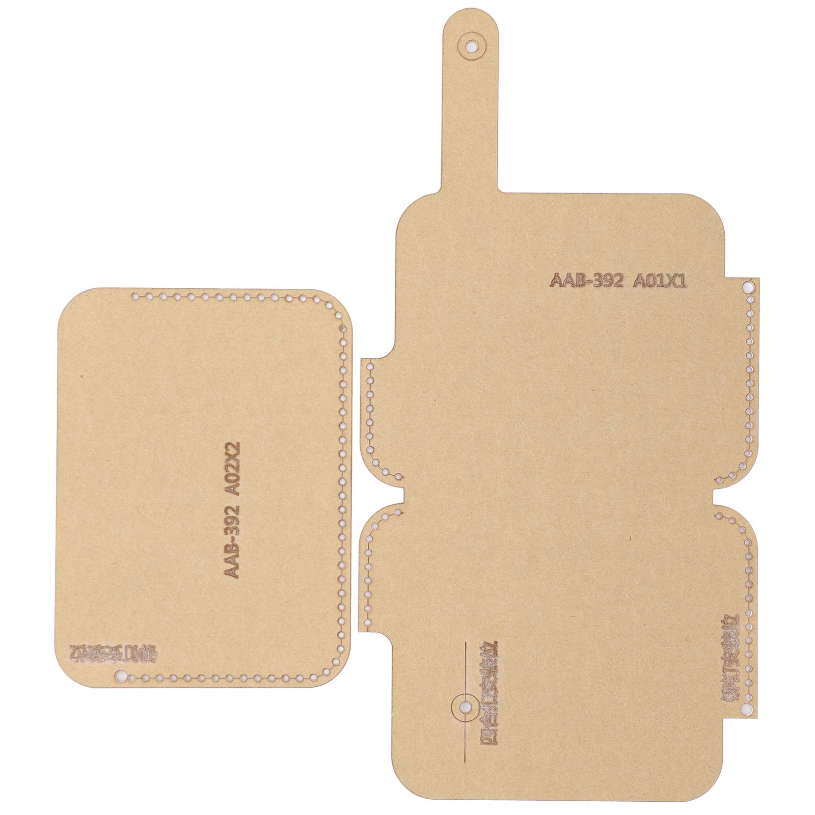 2Pcs Clear Acrylic Template Card Package Transparent HandMade Craft Leather